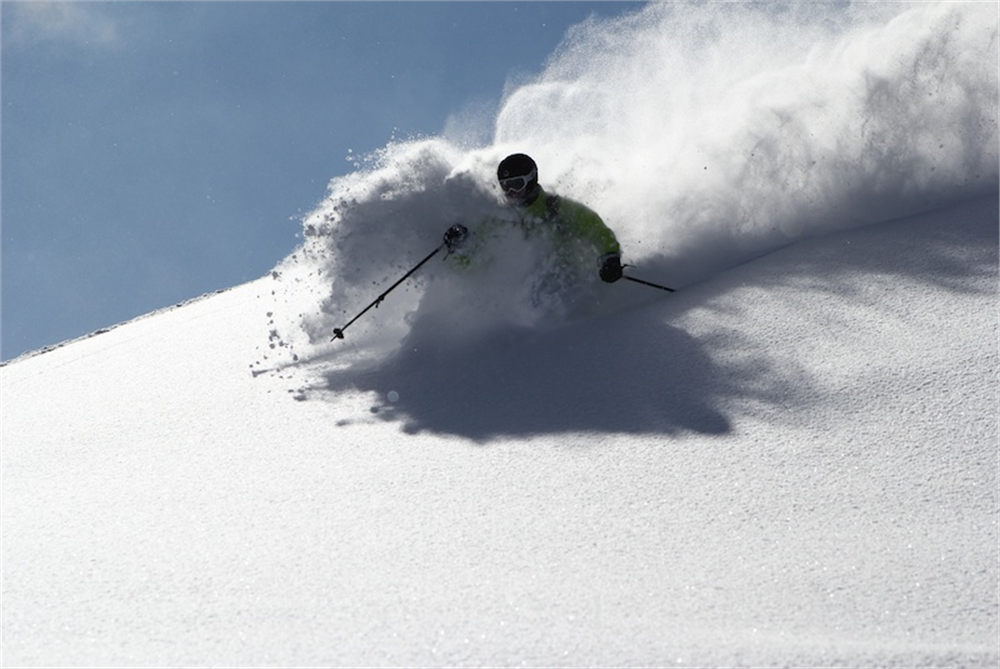 Max Blood enjoying the February powder in Meribel!